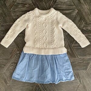 Baby Gap knit chambray sweater dress